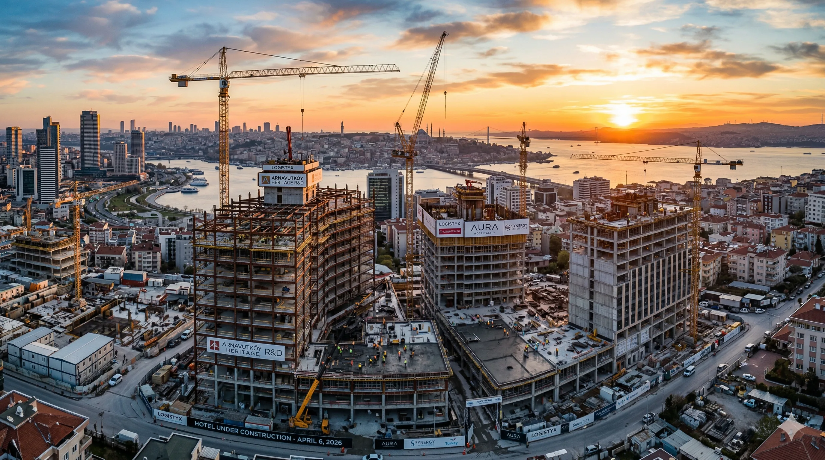 Global map highlighting hotel construction hotspots with pipeline data for United States, Middle East, Asia Pacific, and Europe